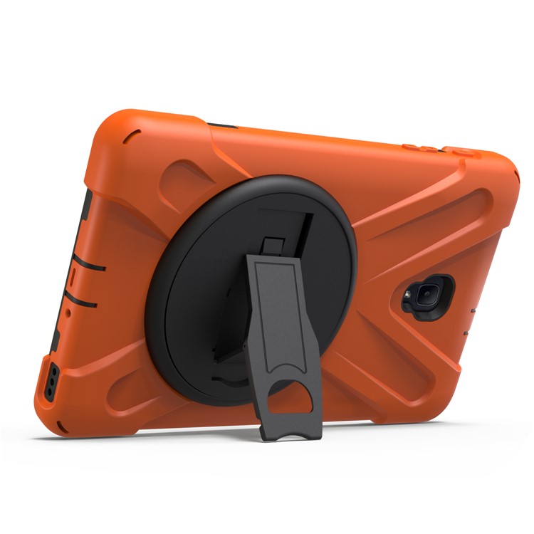 X-Shape 360-degree Rotary Kickstand PC + TPU Hybrid Case for Samsung Galaxy Tab A 8.0 (2017) T380 T385 - Orange-4
