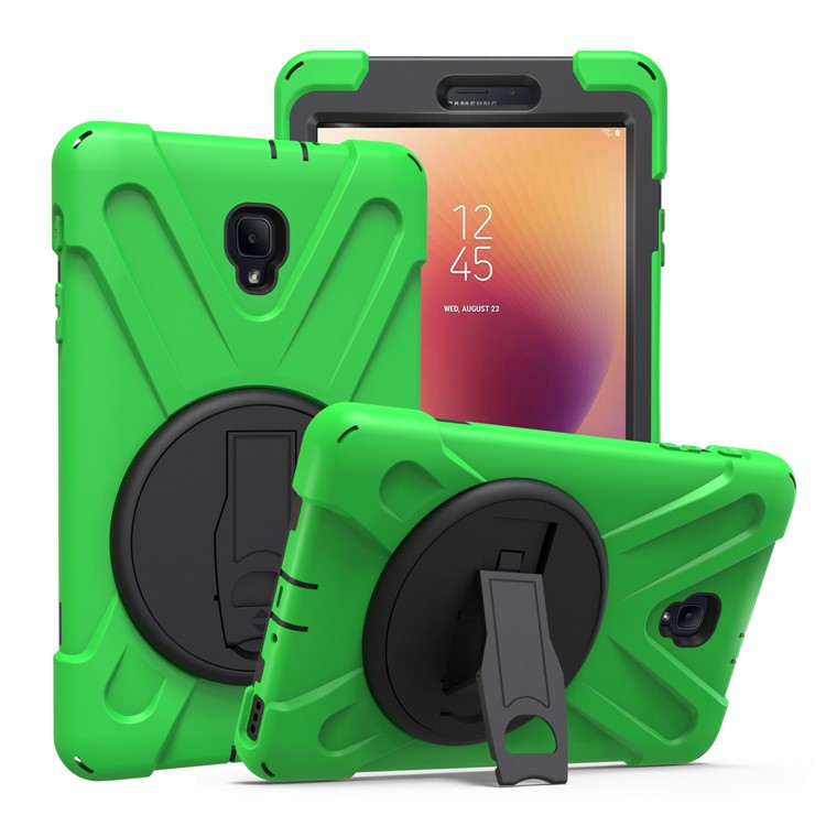 X-Shape 360-degree Rotary Kickstand PC + TPU Hybrid Cover for Samsung Galaxy Tab A 8.0 (2017) T380 T385 - Green-1