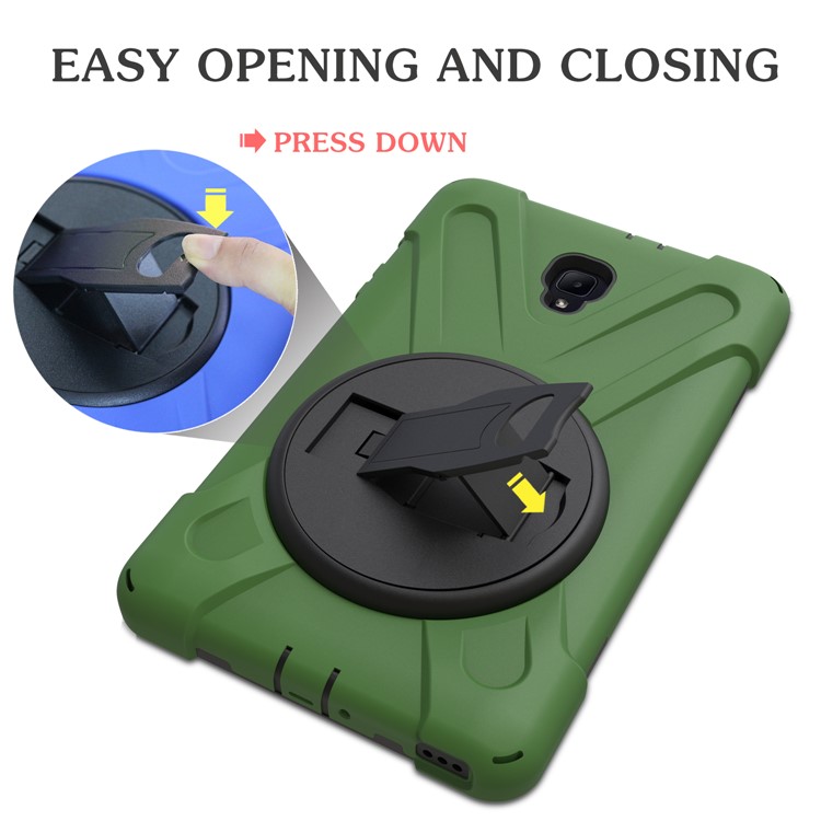 X-Shape 360-degree Rotary Kickstand PC + TPU Hybrid Shell for Samsung Galaxy Tab A 8.0 (2017) T380 T385 - Army Green-11