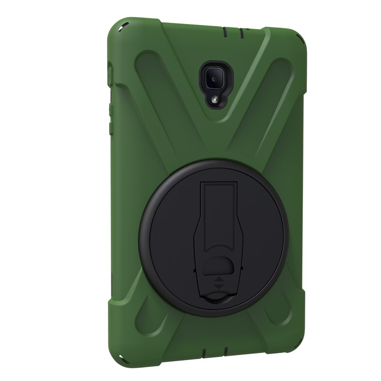 X-Shape 360-degree Rotary Kickstand PC + TPU Hybrid Shell for Samsung Galaxy Tab A 8.0 (2017) T380 T385 - Army Green-2