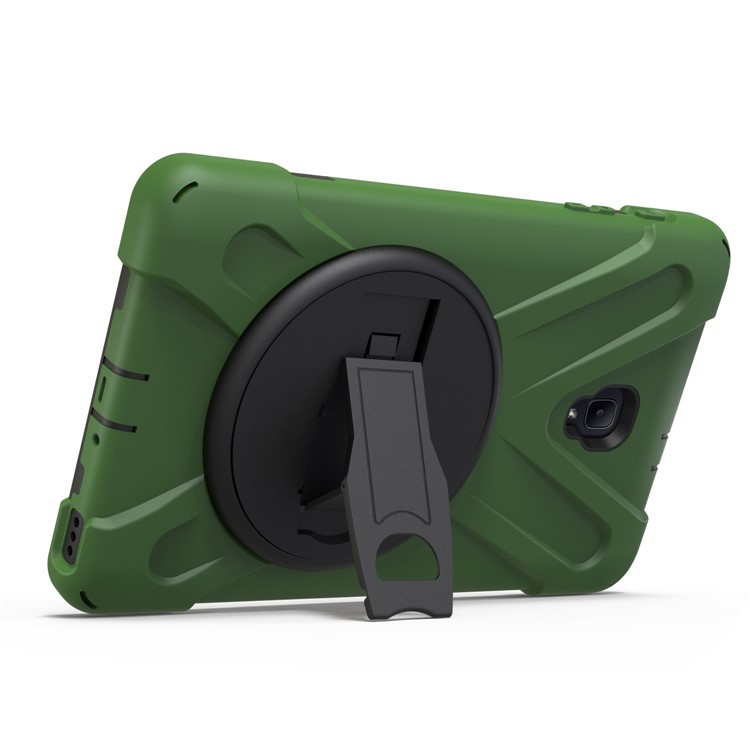 X-Shape 360-degree Rotary Kickstand PC + TPU Hybrid Shell for Samsung Galaxy Tab A 8.0 (2017) T380 T385 - Army Green-4