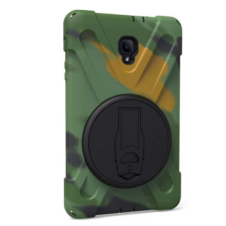 X-Shape 360-degree Rotary Kickstand PC + TPU Combo Case for Samsung Galaxy Tab A 8.0 (2017) T380 T385 - Camouflage-1