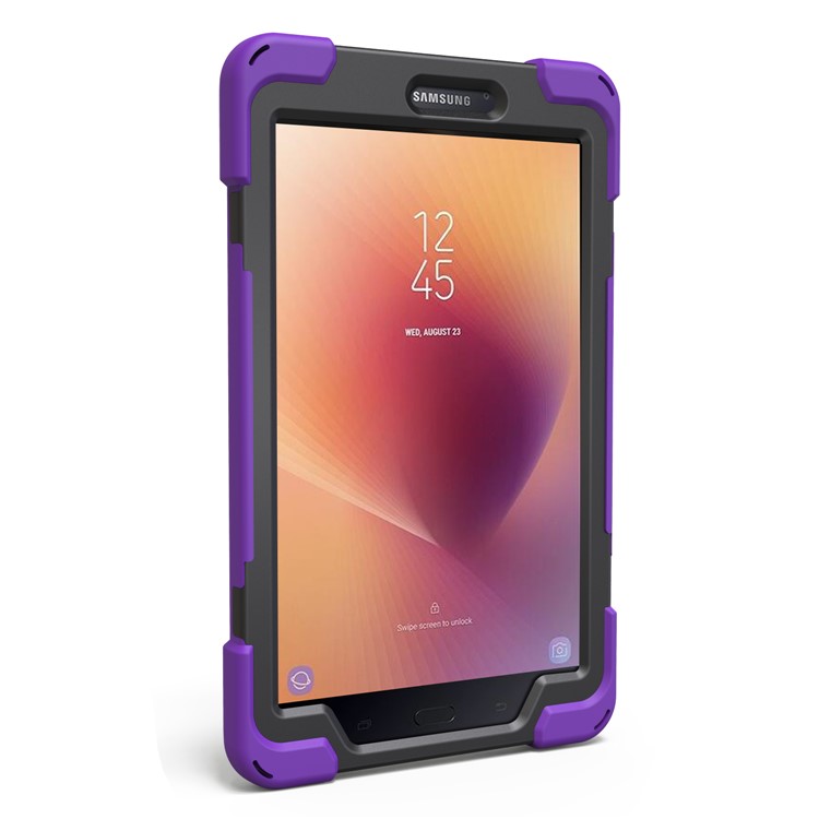 X-Shape PC + TPU 360-degree Rotary Kickstand Protective Cover for Samsung Galaxy Tab A 8.0 (2017) T380 T385 - Purple-10