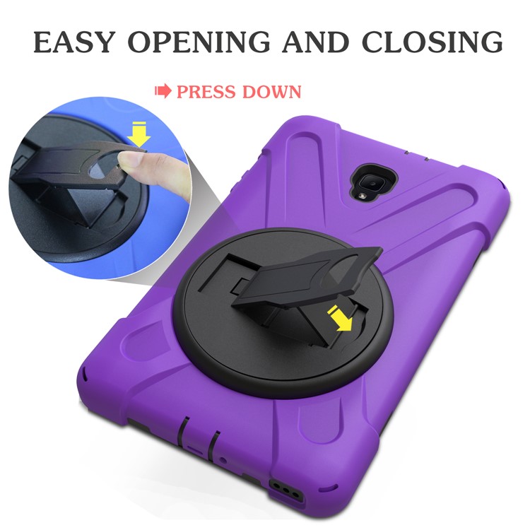 X-Shape PC + TPU 360-degree Rotary Kickstand Protective Cover for Samsung Galaxy Tab A 8.0 (2017) T380 T385 - Purple-11