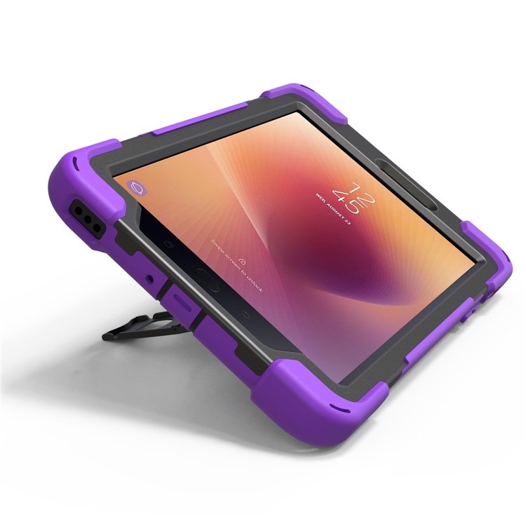 X-Shape PC + TPU 360-degree Rotary Kickstand Protective Cover for Samsung Galaxy Tab A 8.0 (2017) T380 T385 - Purple-12