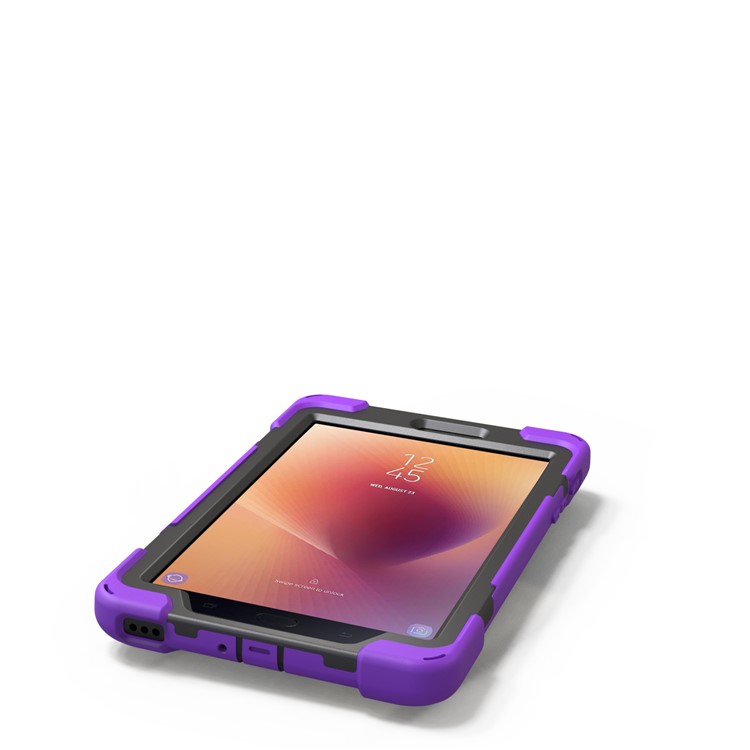 X-Shape PC + TPU 360-degree Rotary Kickstand Protective Cover for Samsung Galaxy Tab A 8.0 (2017) T380 T385 - Purple-15
