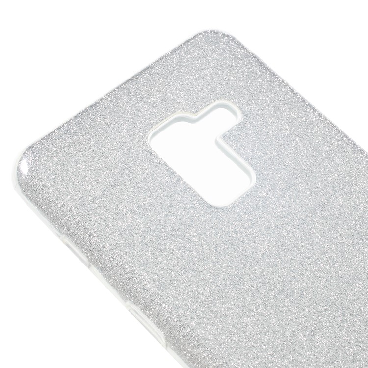 Glittery TPU + PC Hybrid Phone Shell for Samsung Galaxy A8 (2018) - Silver-4