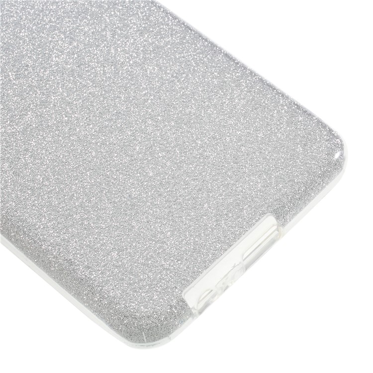 Glittery TPU + PC Hybrid Phone Shell for Samsung Galaxy A8 (2018) - Silver-5
