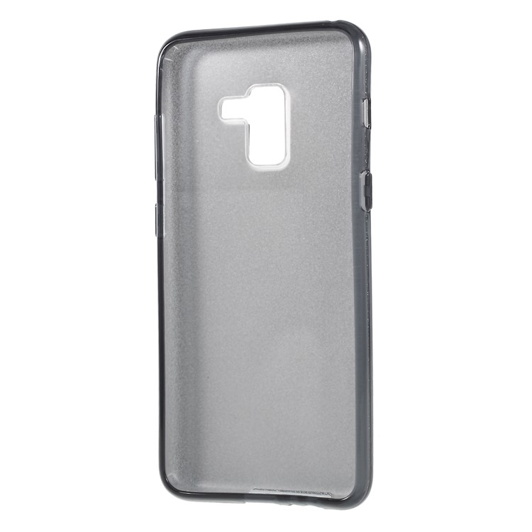 Glittery TPU + PC Hybrid Mobile Cover Case for Samsung Galaxy A8 (2018) - Black-5