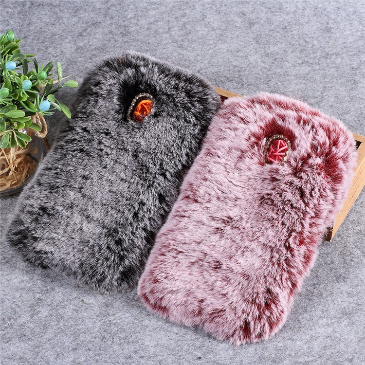 Soft Fur Coated TPU Mobile Case for Samsung Galaxy J7 Pro (2017) / J7 (2017) EU Version - Grey-4