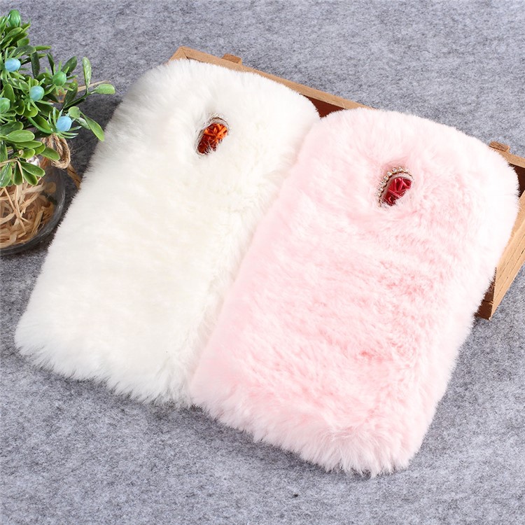 Soft Fur Coated TPU Mobile Casing Cover for Samsung Galaxy J7 Pro (2017) / J7 (2017) EU Version - Pink-4