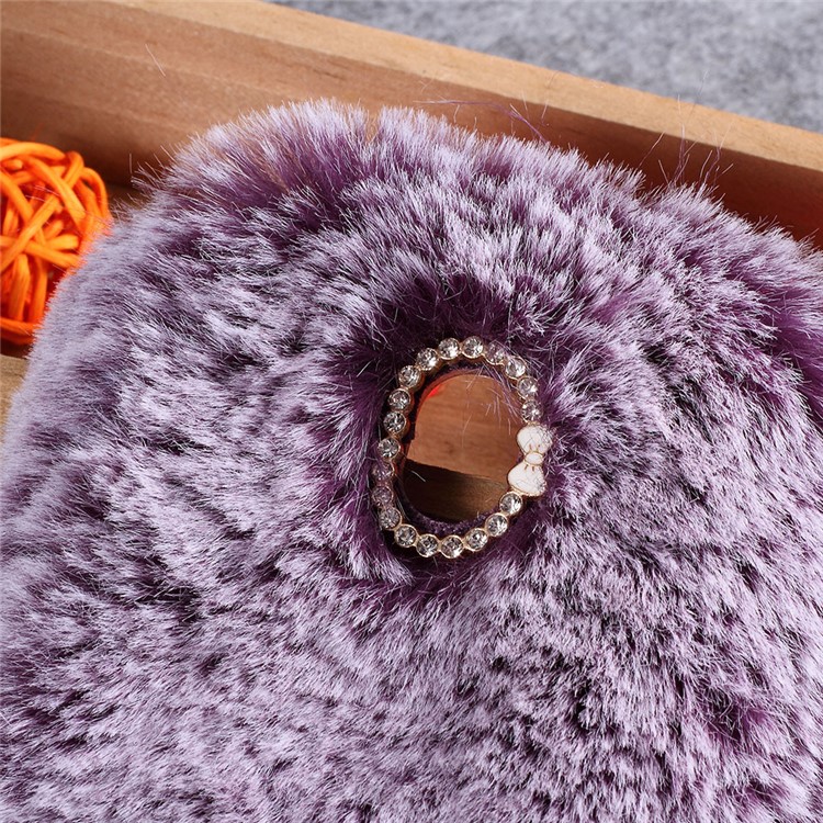 Soft Fur Coated TPU Mobile Shell for Samsung Galaxy J7 Pro (2017) / J7 (2017) EU Version - Purple-2