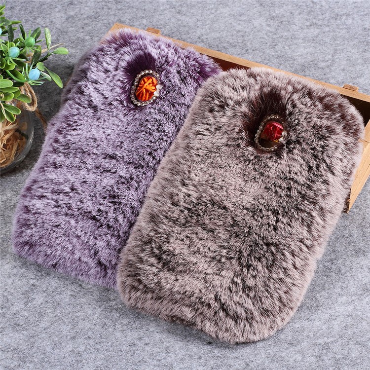 Soft Fur Coated TPU Mobile Shell for Samsung Galaxy J7 Pro (2017) / J7 (2017) EU Version - Purple-4