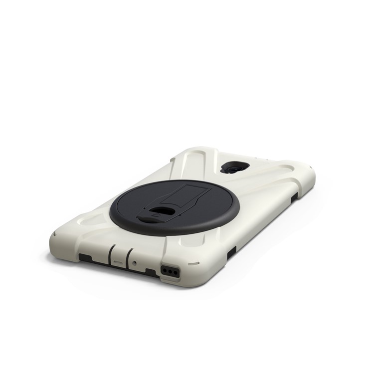 360 Degree Swivel Kickstand PC + Silicone Combo Cover with Hand Holder Strap for Samsung Galaxy Tab A 8.0 (2017) - White-15