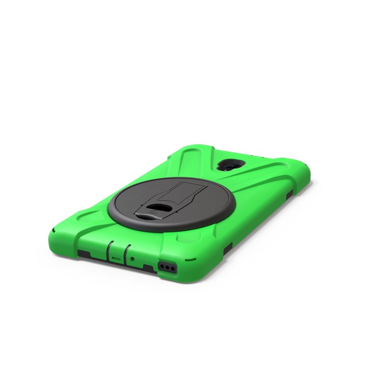 360 Degree Swivel Kickstand PC + Silicone Combo Protective Case with Hand Holder Strap for Samsung Galaxy Tab A 8.0 (2017) - Light Green-15