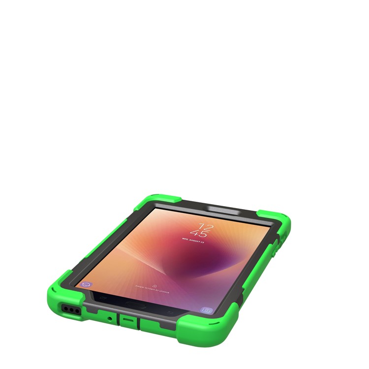 360 Degree Swivel Kickstand PC + Silicone Combo Protective Case with Hand Holder Strap for Samsung Galaxy Tab A 8.0 (2017) - Light Green-16