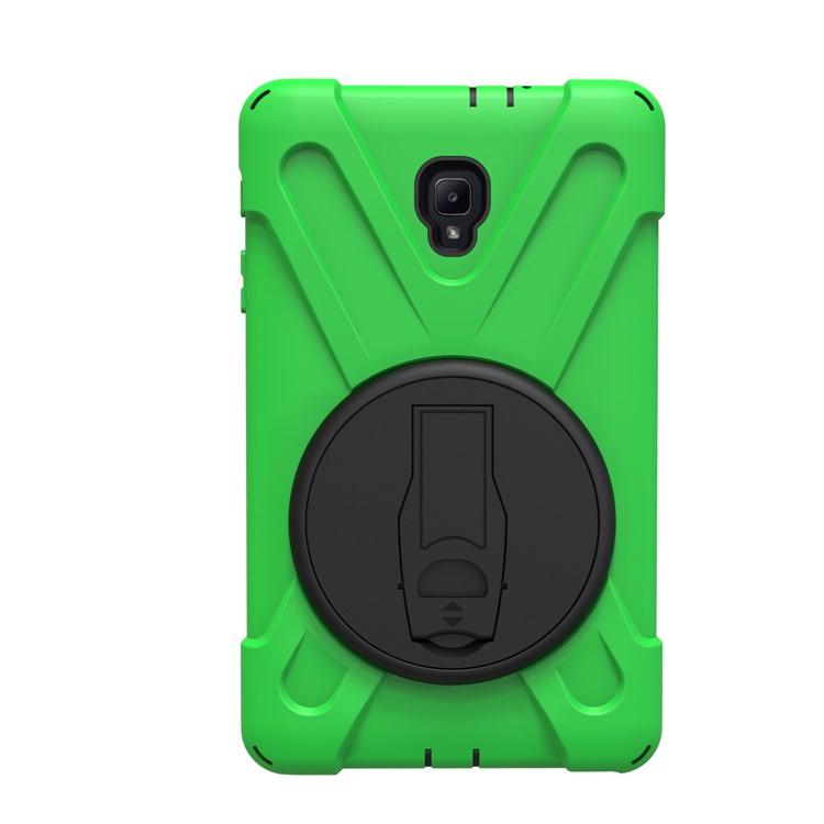 360 Degree Swivel Kickstand PC + Silicone Combo Protective Case with Hand Holder Strap for Samsung Galaxy Tab A 8.0 (2017) - Light Green-5