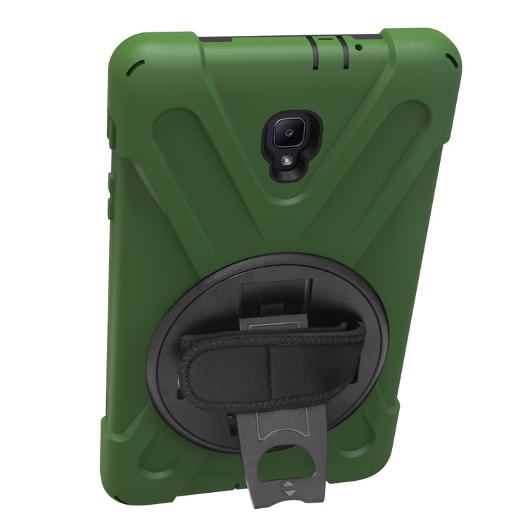 X-Shape PC + TPU Rotary Kickstand Tablet Cover for Samsung Galaxy Tab A 8.0 (2017) T380 T385 with Handstrap + Shoulder Strap - Army Green-15