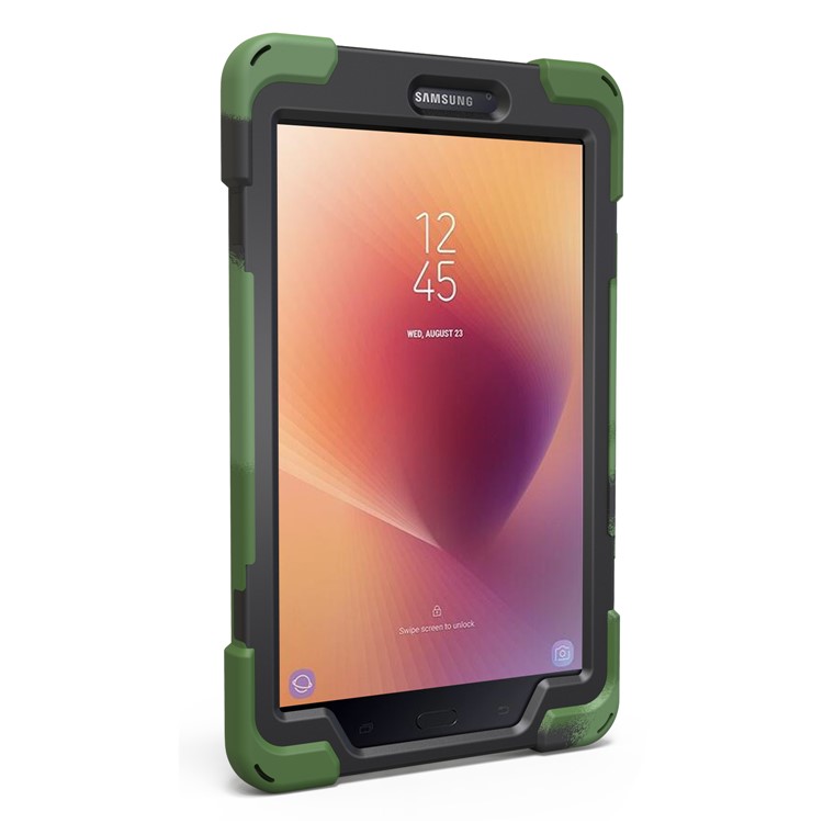 X-Shape PC + TPU Rotary Kickstand Tablet Shell with Handstrap + Shoulder Strap for Samsung Galaxy Tab A 8.0 (2017) T380 T385 - Camouflage-10