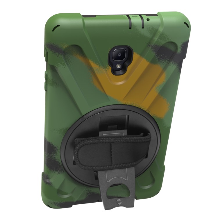X-Shape PC + TPU Rotary Kickstand Tablet Shell with Handstrap + Shoulder Strap for Samsung Galaxy Tab A 8.0 (2017) T380 T385 - Camouflage-18