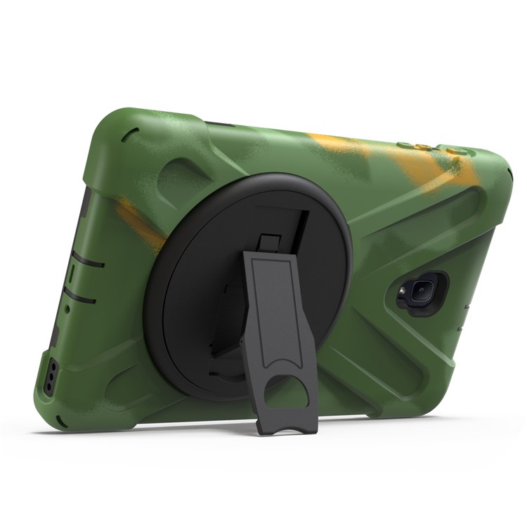 X-Shape PC + TPU Rotary Kickstand Tablet Shell with Handstrap + Shoulder Strap for Samsung Galaxy Tab A 8.0 (2017) T380 T385 - Camouflage-2