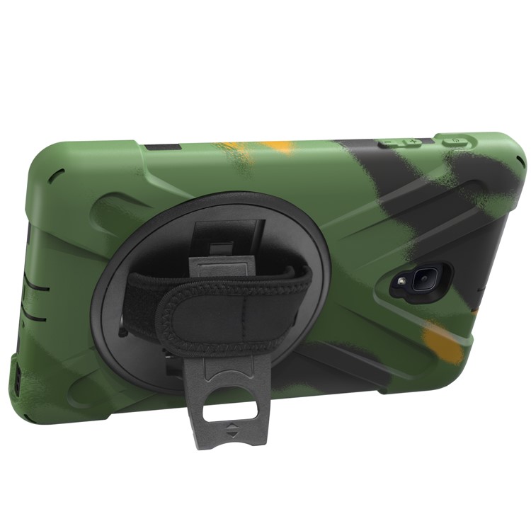 X-Shape PC + TPU Rotary Kickstand Tablet Shell with Handstrap + Shoulder Strap for Samsung Galaxy Tab A 8.0 (2017) T380 T385 - Camouflage-6