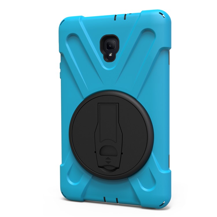 X-Shape PC + TPU Rotary Kickstand Protective Cover with Handstrap + Shoulder Strap for Samsung Galaxy Tab A 8.0 (2017) T380 T385 - Baby Blue-10