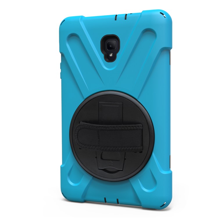 X-Shape PC + TPU Rotary Kickstand Protective Cover with Handstrap + Shoulder Strap for Samsung Galaxy Tab A 8.0 (2017) T380 T385 - Baby Blue-11