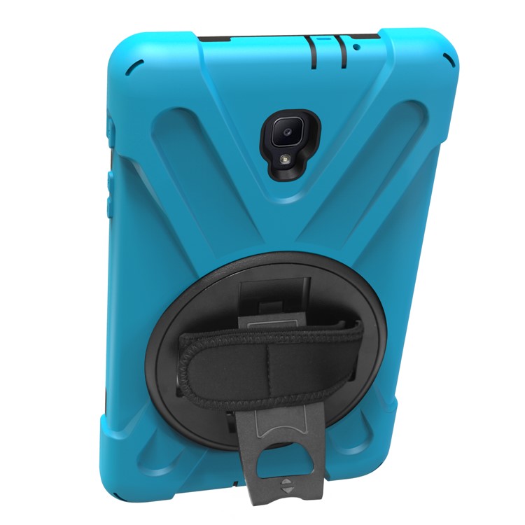 X-Shape PC + TPU Rotary Kickstand Protective Cover with Handstrap + Shoulder Strap for Samsung Galaxy Tab A 8.0 (2017) T380 T385 - Baby Blue-16