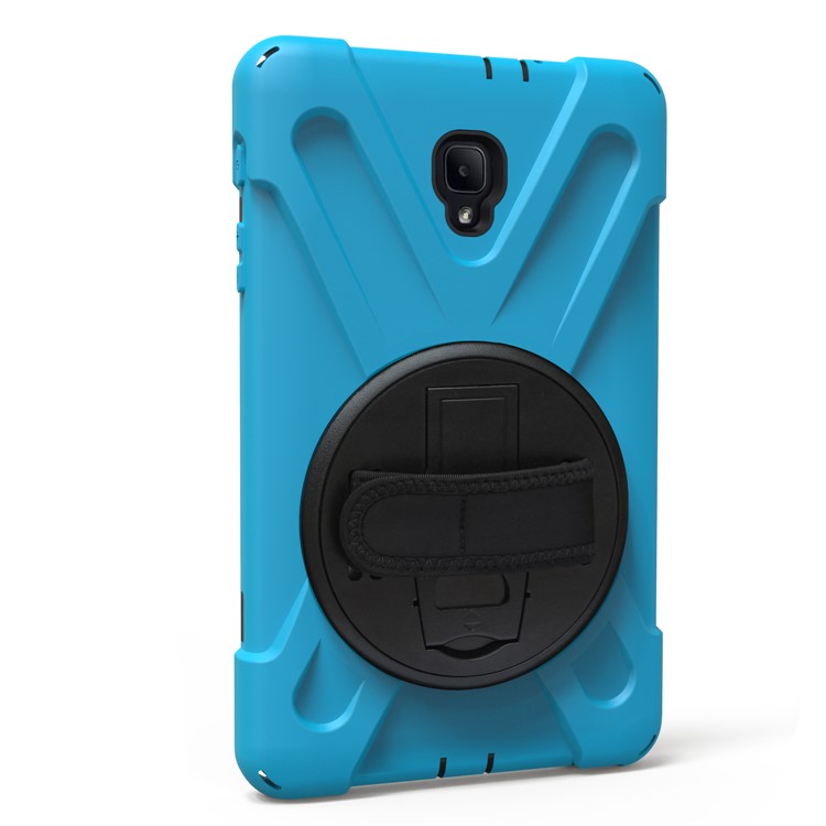 X-Shape PC + TPU Rotary Kickstand Protective Cover with Handstrap + Shoulder Strap for Samsung Galaxy Tab A 8.0 (2017) T380 T385 - Baby Blue-3
