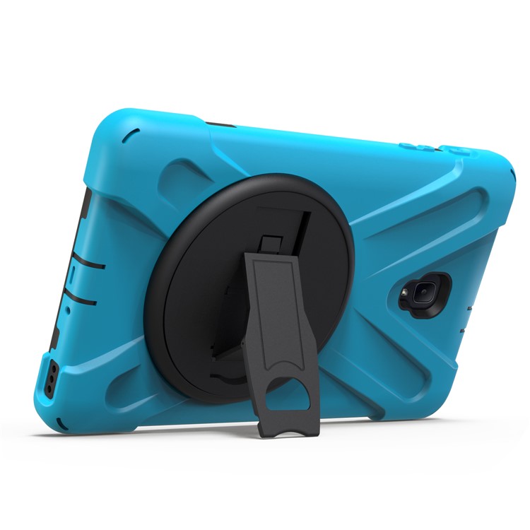 X-Shape PC + TPU Rotary Kickstand Protective Cover with Handstrap + Shoulder Strap for Samsung Galaxy Tab A 8.0 (2017) T380 T385 - Baby Blue-4