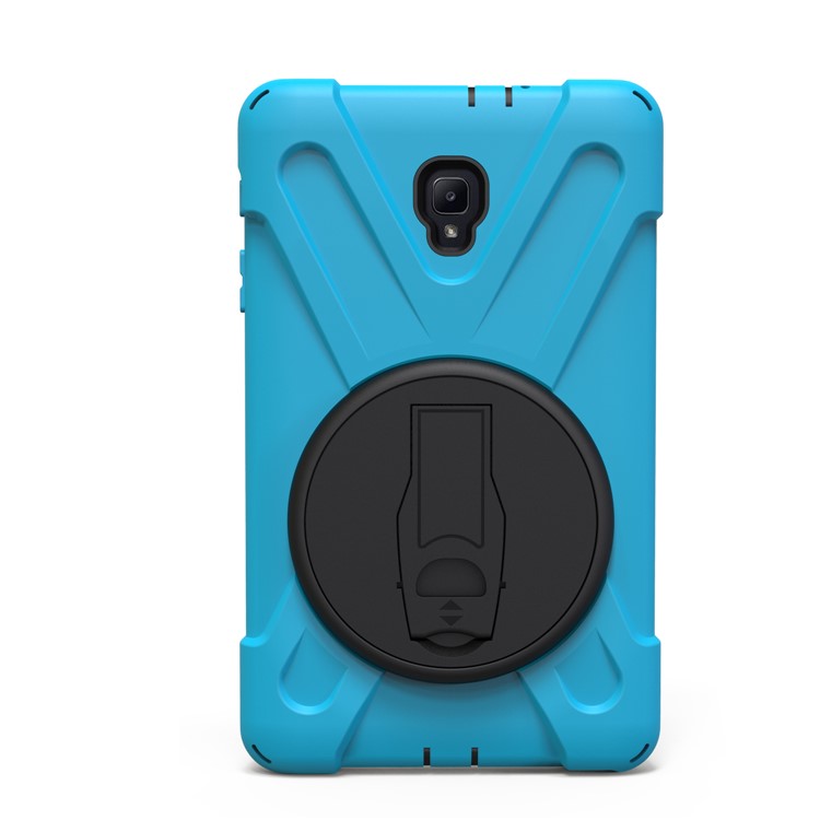 X-Shape PC + TPU Rotary Kickstand Protective Cover with Handstrap + Shoulder Strap for Samsung Galaxy Tab A 8.0 (2017) T380 T385 - Baby Blue-5