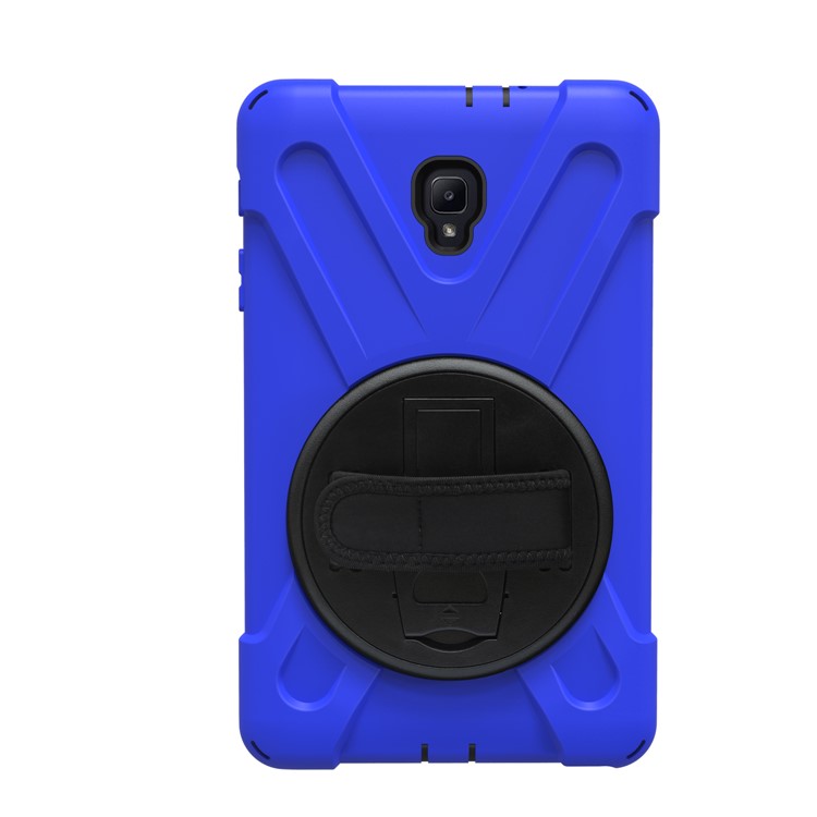 X-Shape Rotary Kickstand PC + TPU Hybrid Case for Samsung Galaxy Tab A 8.0 (2017) T380 T385 with Handstrap + Shoulder Strap - Dark Blue-6