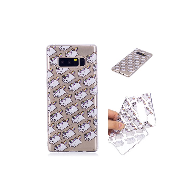 Pattern Printing IMD TPU Phone Casing for Samsung Galaxy Note 8 N950 - Cute Unicorns-1