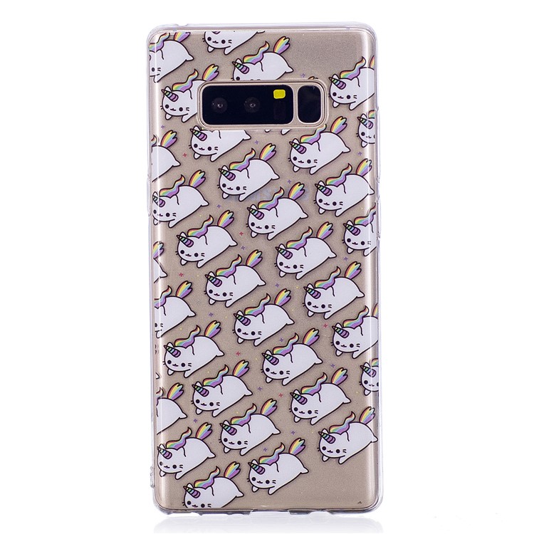 Pattern Printing IMD TPU Phone Casing for Samsung Galaxy Note 8 N950 - Cute Unicorns-2