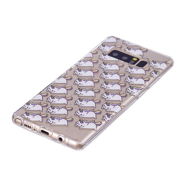 Pattern Printing IMD TPU Phone Casing for Samsung Galaxy Note 8 N950 - Cute Unicorns-3