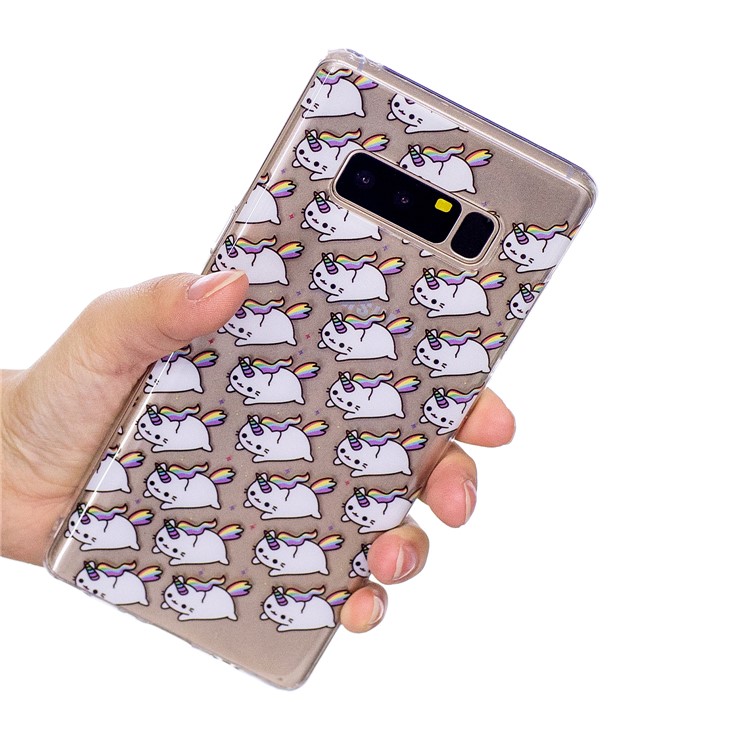 Pattern Printing IMD TPU Phone Casing for Samsung Galaxy Note 8 N950 - Cute Unicorns-6