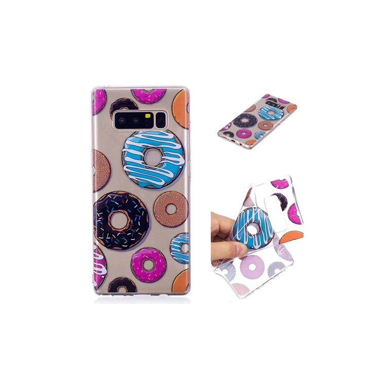 Pattern Printing IMD TPU Gel Casing Cover for Samsung Galaxy Note 8 N950 - Doughnuts-1