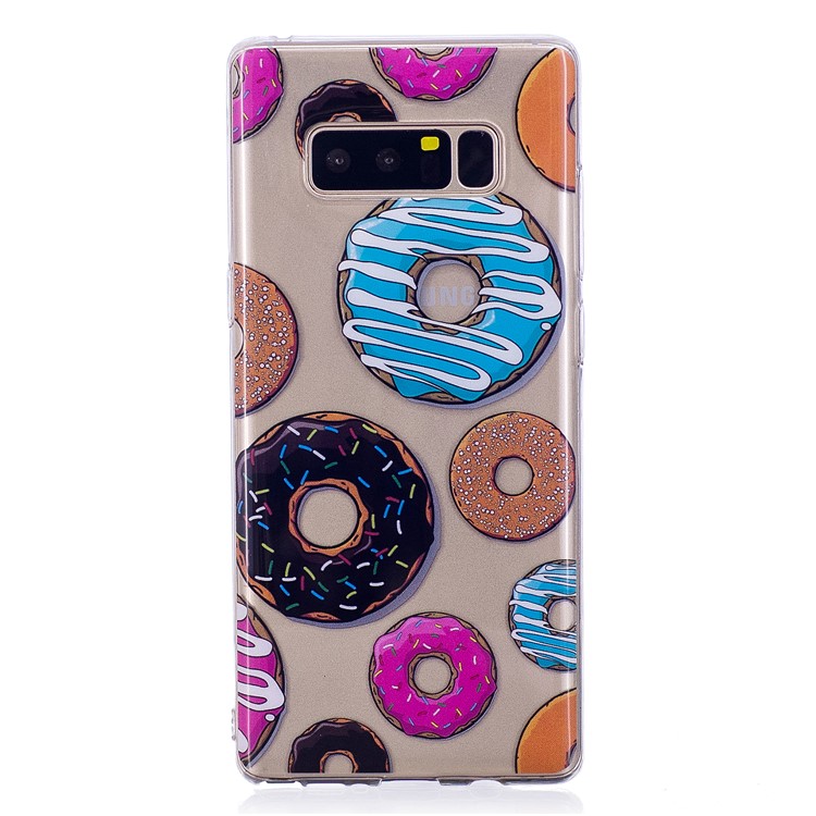 Pattern Printing IMD TPU Gel Casing Cover for Samsung Galaxy Note 8 N950 - Doughnuts-2