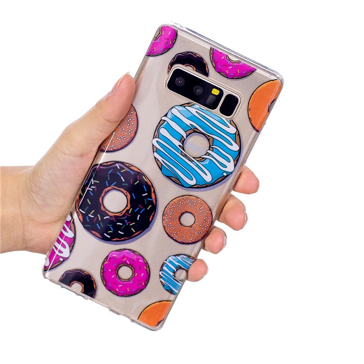 Pattern Printing IMD TPU Gel Casing Cover for Samsung Galaxy Note 8 N950 - Doughnuts-6