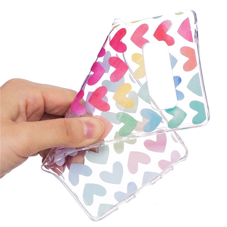 Pattern Printing IMD TPU Gel Protection Cover for Samsung Galaxy Note 8 N950 - Colorful Hearts-5