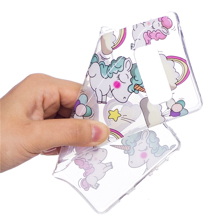 Pattern Printing IMD TPU Mobile Phone Shell for Samsung Galaxy Note 8 N950 - Shy Unicorns-5