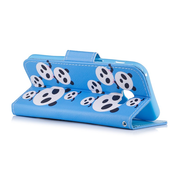 Pattern Printing Wallet Leather Stand Case for Samsung Galaxy A3 (2017) - Panda Pattern-3