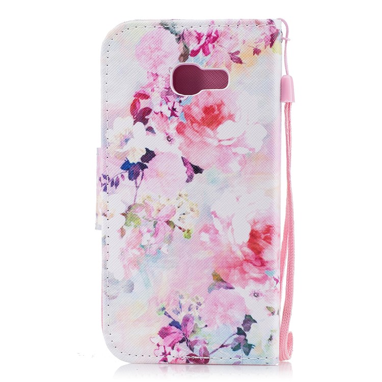 Pattern Printing Wallet Leather Stand Cover for Samsung Galaxy A3 (2017) - Vivid Flowers-2