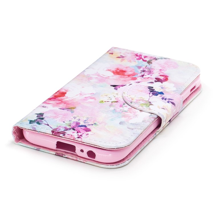 Pattern Printing Wallet Leather Stand Cover for Samsung Galaxy A3 (2017) - Vivid Flowers-4