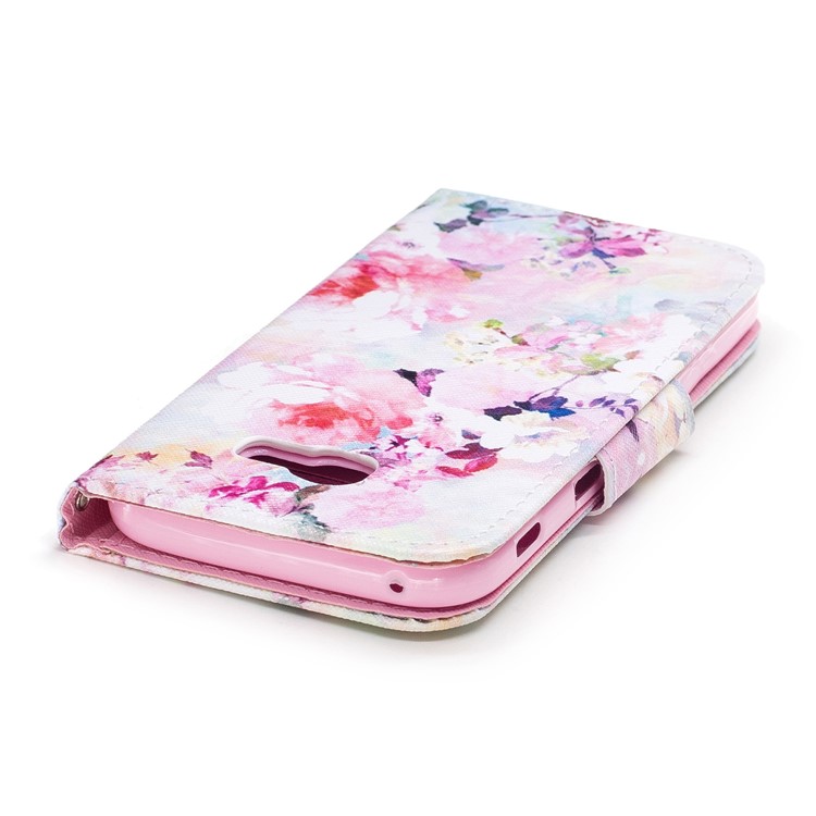 Pattern Printing Wallet Leather Stand Cover for Samsung Galaxy A3 (2017) - Vivid Flowers-5