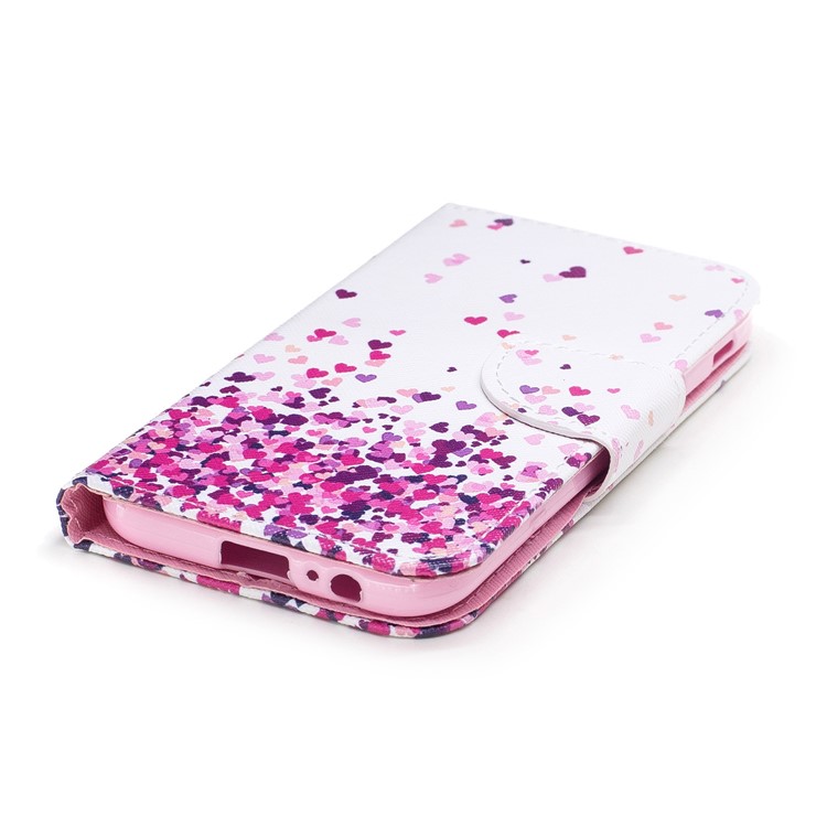 Pattern Printing Cell Phone Leather Wallet Case for Samsung Galaxy A3 (2017) - Colorful Hearts-4