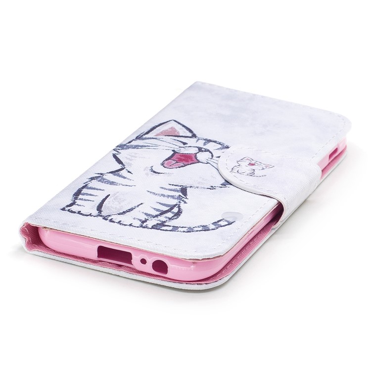 Pattern Printing Wallet Leather Protective Case for Samsung Galaxy A3 (2017) - Cat Pattern-4