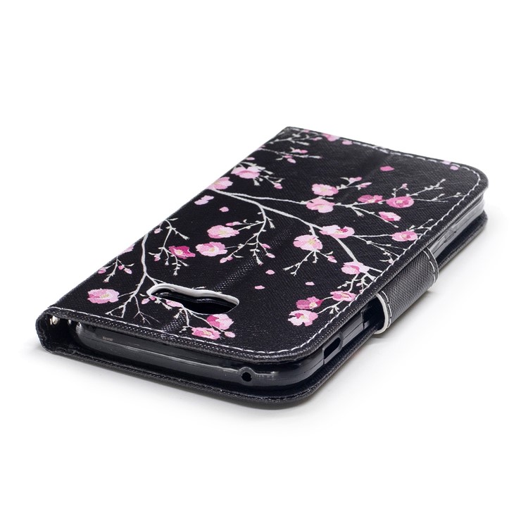 Pattern Printing Wallet Leather Stand Cover for Samsung Galaxy A5 (2017) A520 - Pink Flowers-5