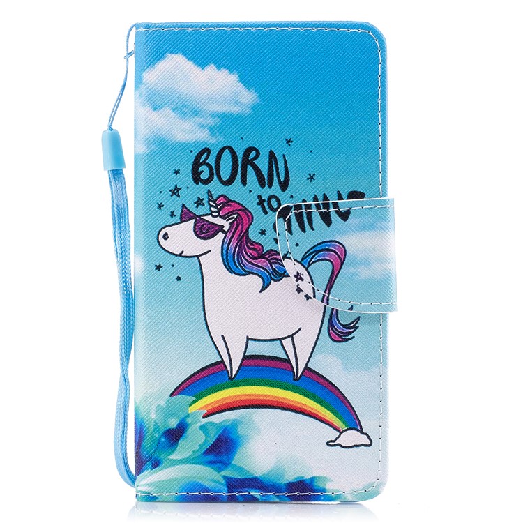 Pattern Printing Leather Stand Cover with Card Slots for Samsung Galaxy A5 (2017) A520 - Unicorn Pattern-1